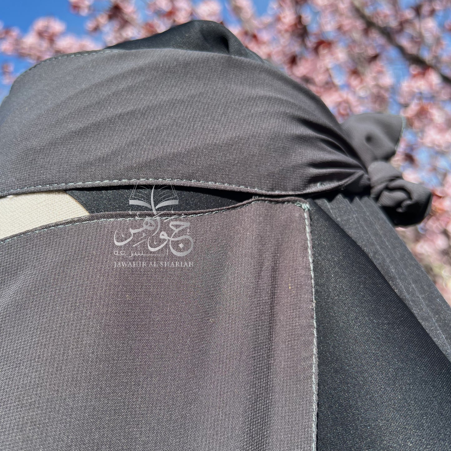 One layer niqab - Dark gray