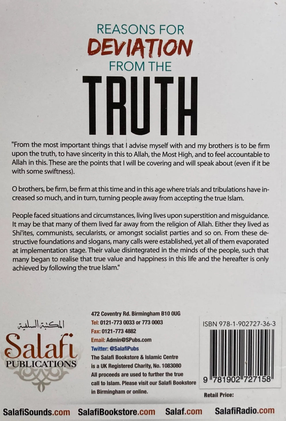 Reasons for Deviation from the Truth