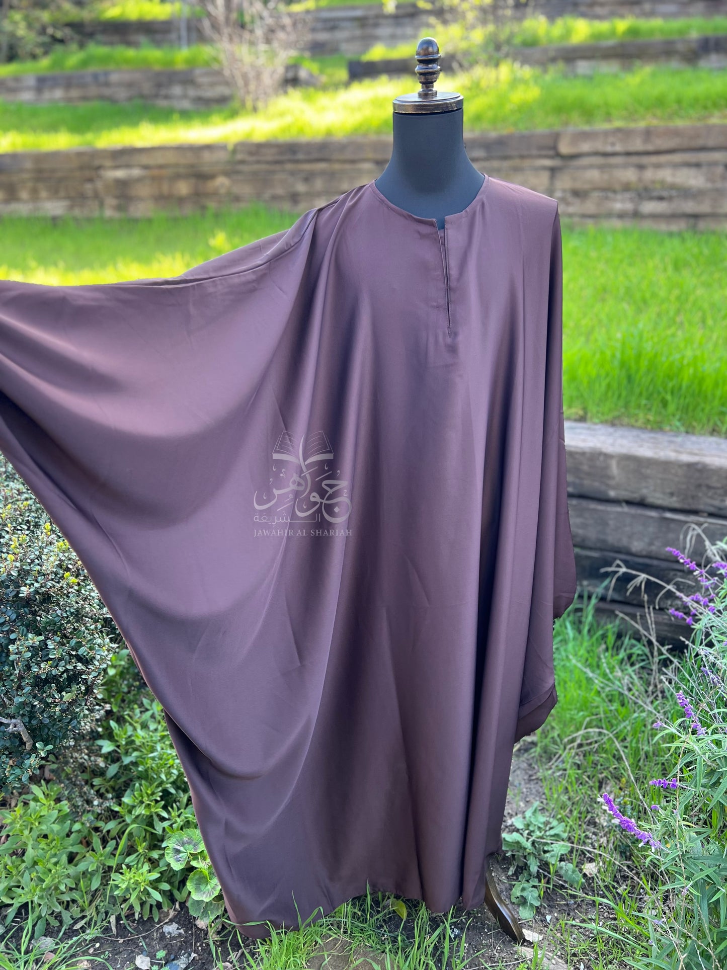 Butterfly Abaya - Dark Brown