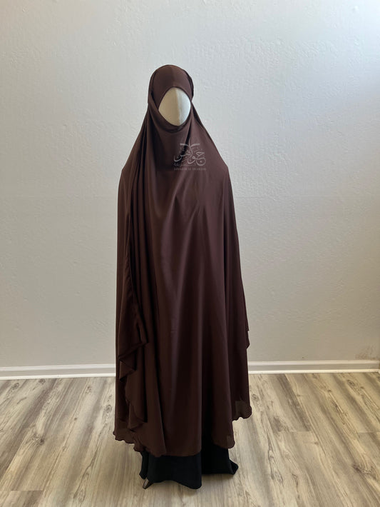 Maxi Nidha Khimar - Dark Brown