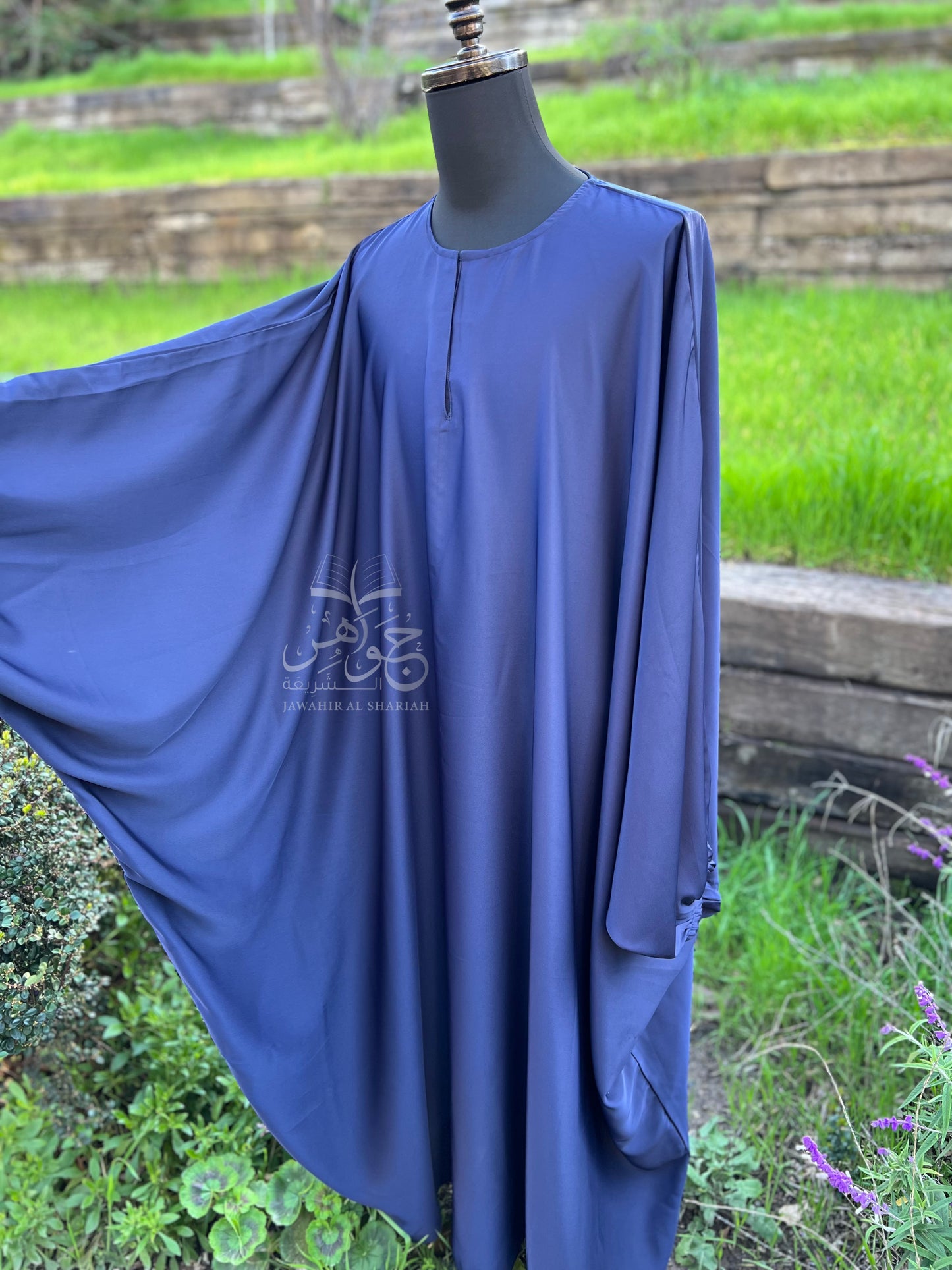 Butterfly Abaya - Navy Blue