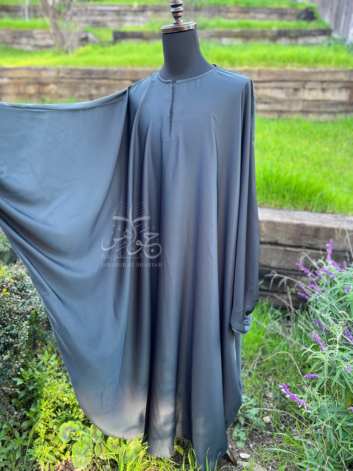 Butterfly Abaya - Dark Gray