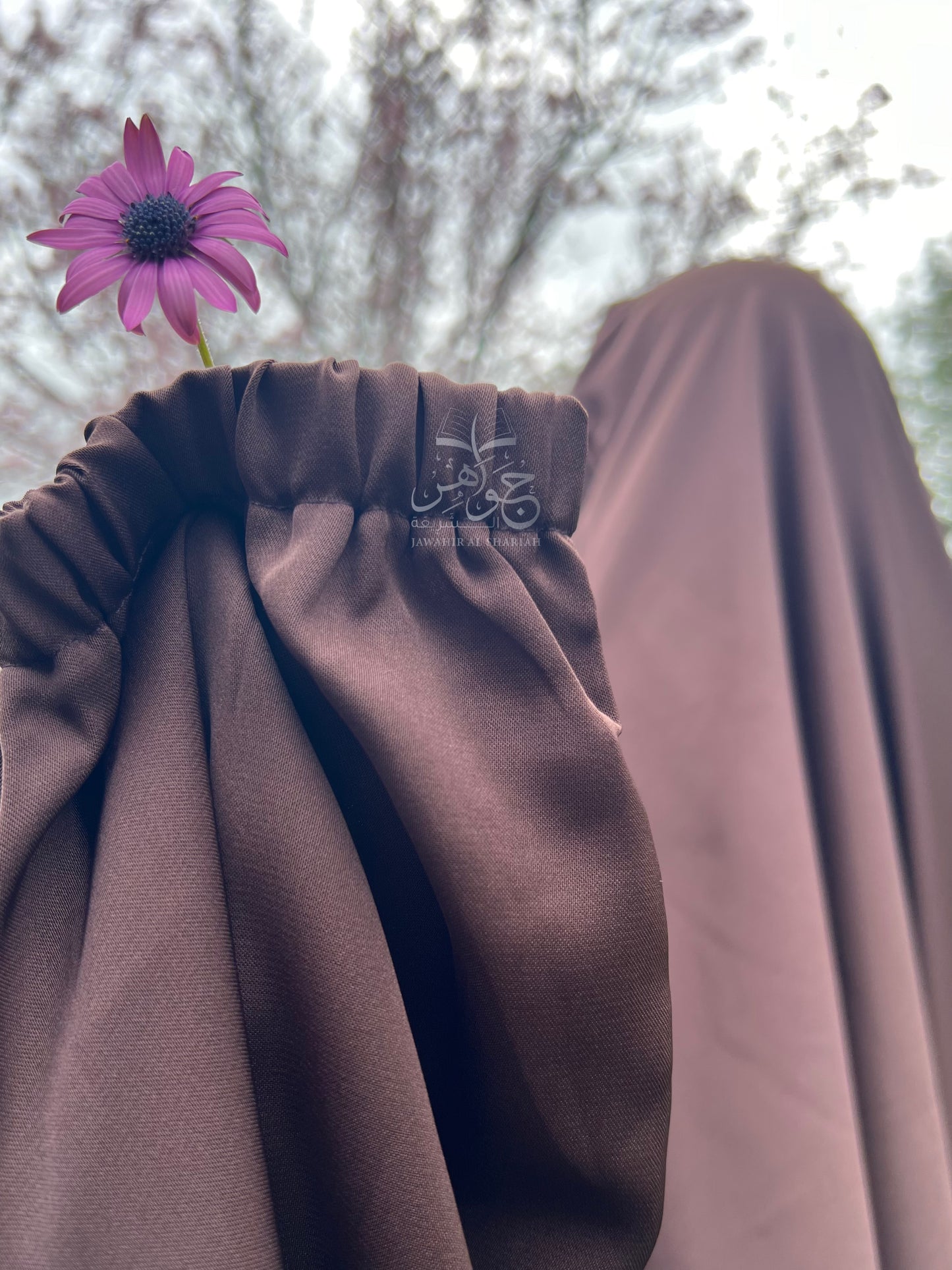 2-piece Jilbab - Dark brown