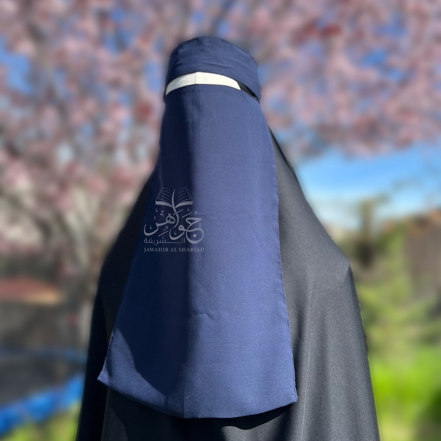 One layer niqab - Navy blue