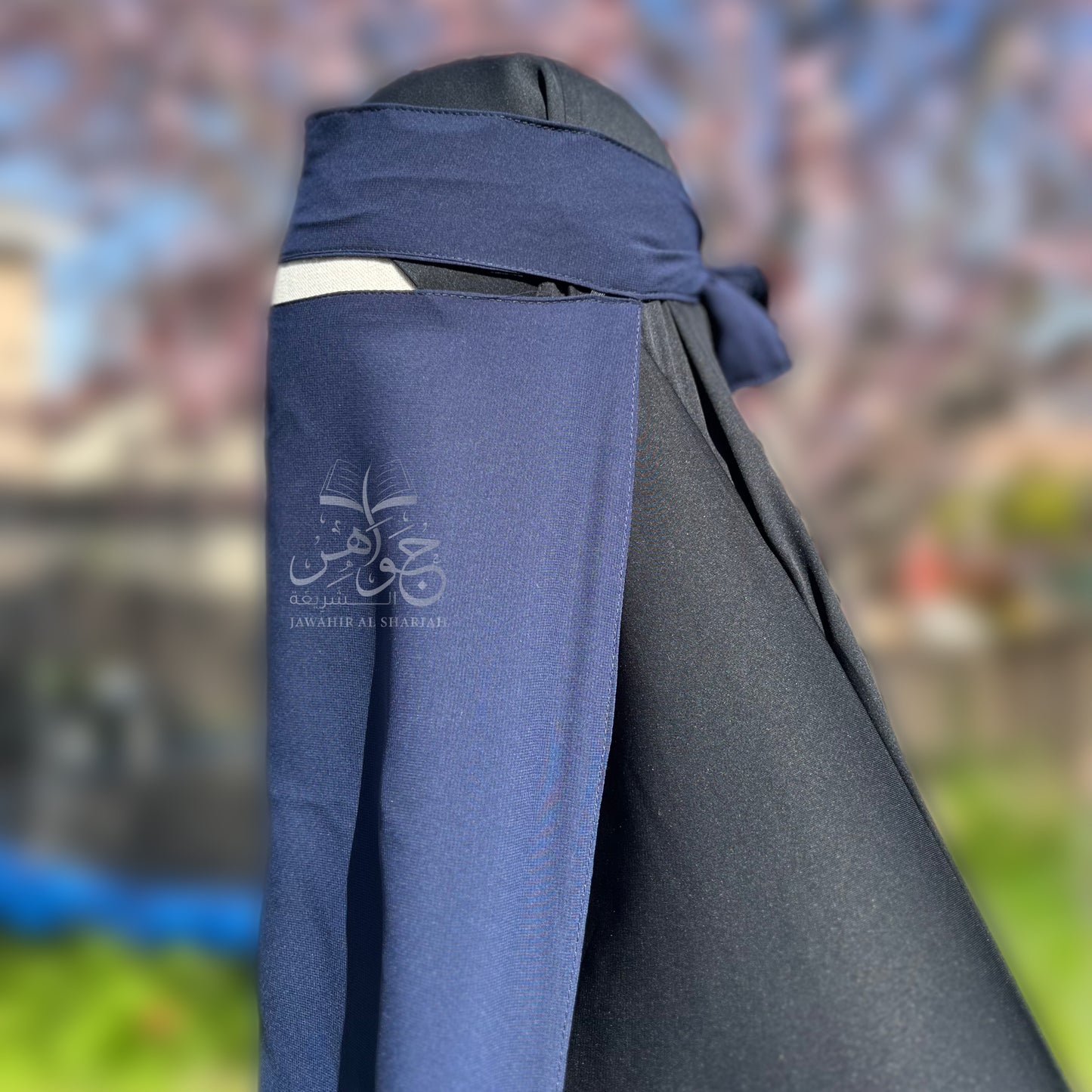 One layer niqab - Navy blue