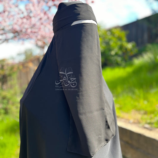 One layer niqab - Black