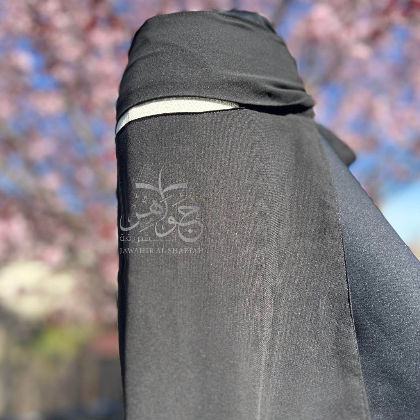 One layer FLAP niqab - Black