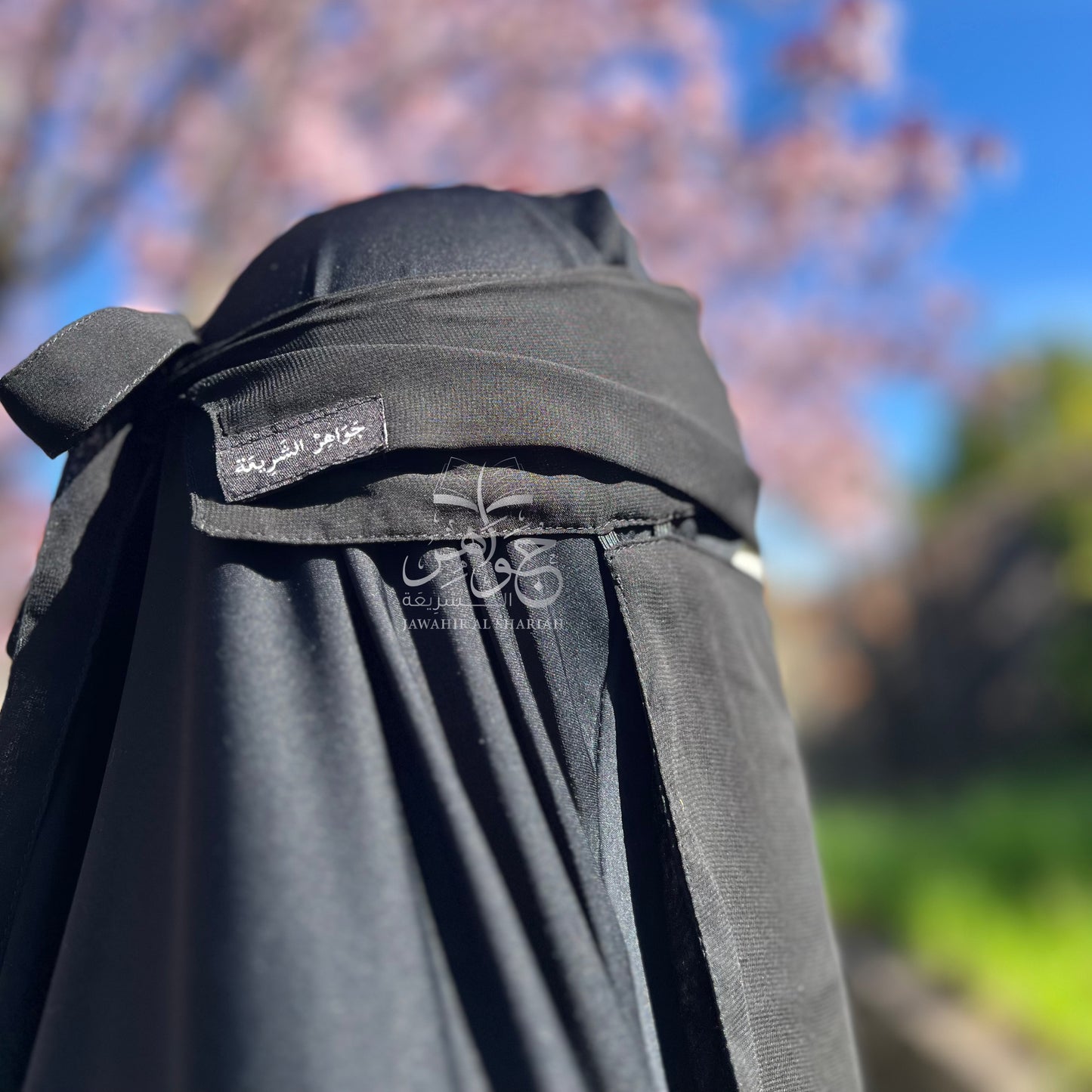 One layer FLAP niqab - Black